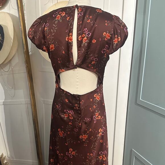 Free People Butterfly Babe Maxi Dress in Burgundy and Pink - Picture 3 of 8